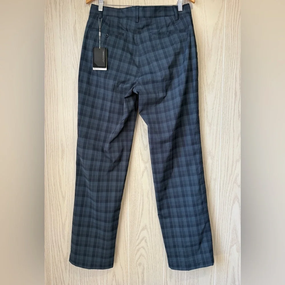 Nike Golf FitDry Plaid Performance Pants Size: 33W • Blue/Black Plaid • NWT $139
